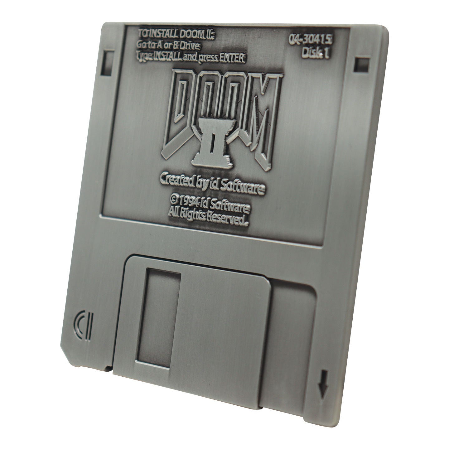 Doom II Floppy Disk Replica Antique Silver Edition