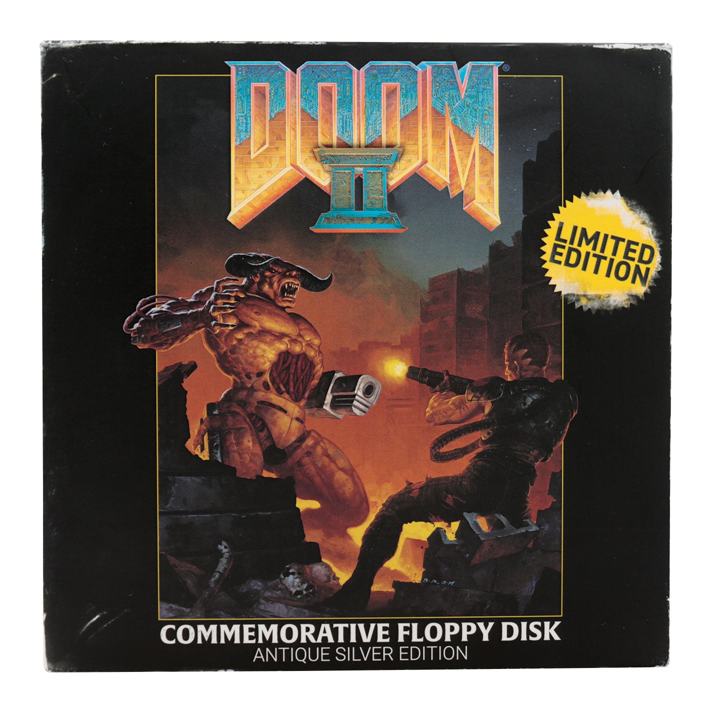 Doom II Floppy Disk Replica Antique Silver Edition