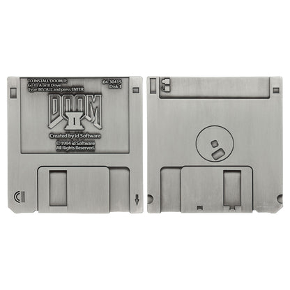 Doom II Floppy Disk Replica Antique Silver Edition