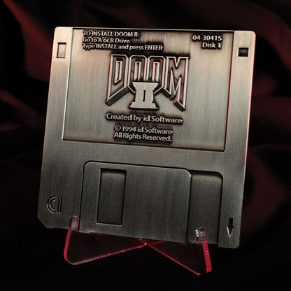 Doom II Floppy Disk Replica Antique Silver Edition