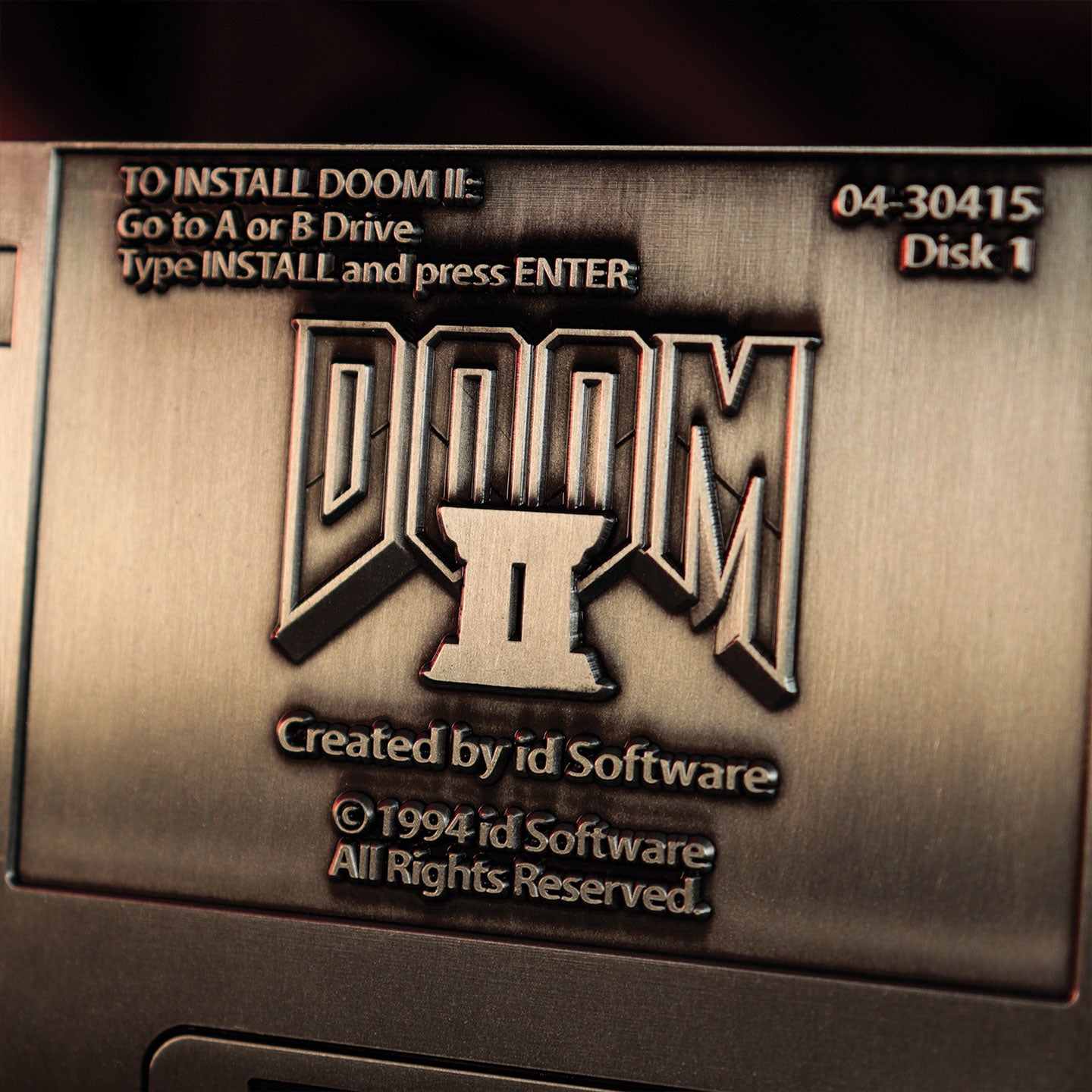 Doom II Floppy Disk Replica Antique Silver Edition