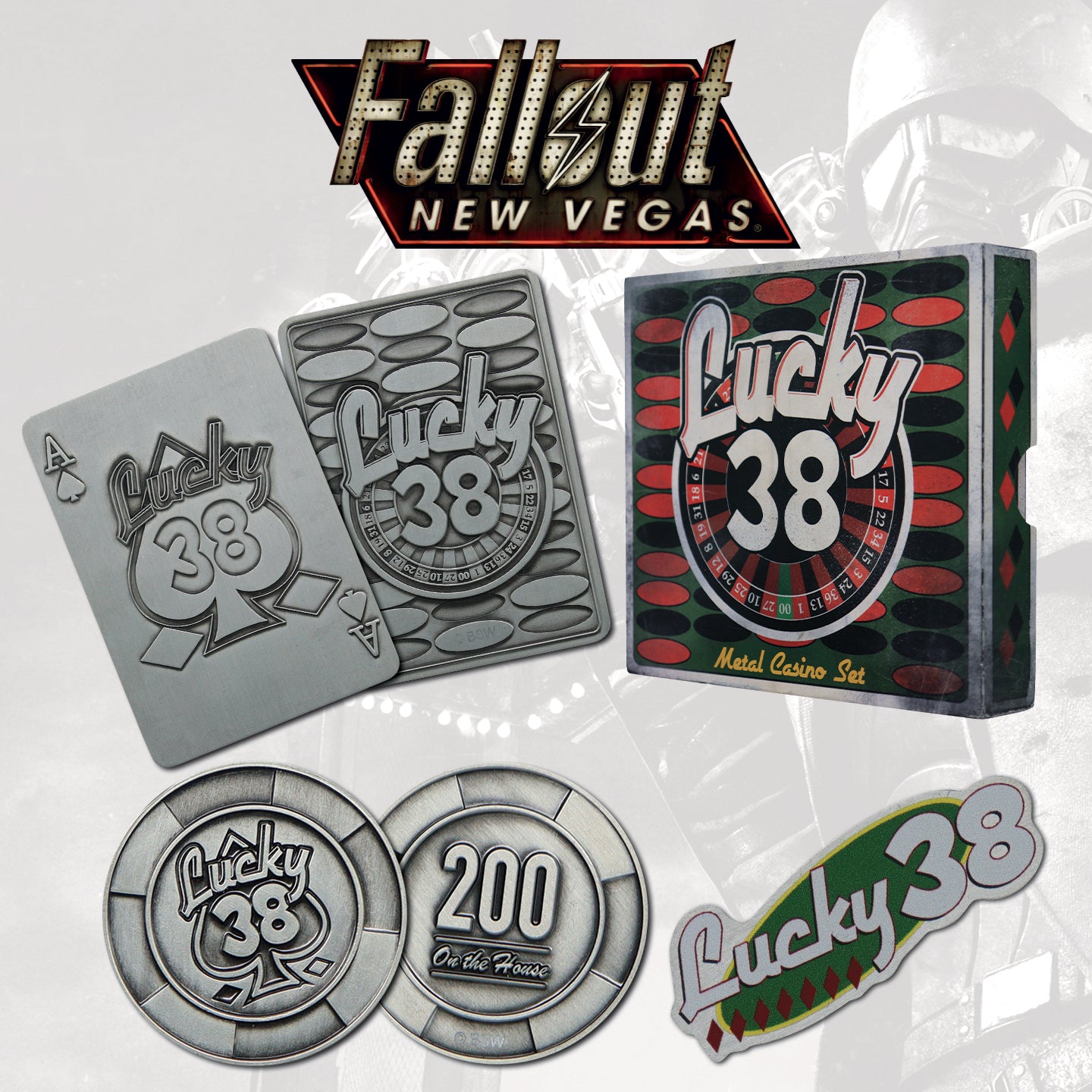 Fallout New Vegas Lucky 38 Metal Casino Set Full Set