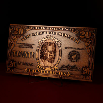 Fallout New Vegas Replica NCR $20 Bill Front View Lifestyle