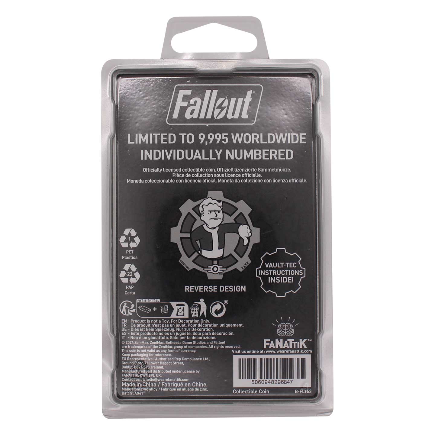 Fallout Black & White Collectible Decision Coin 