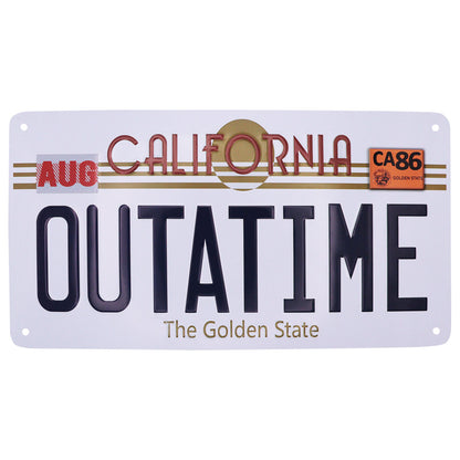 Back to the Future Outatime metal tin sign from Fanattik