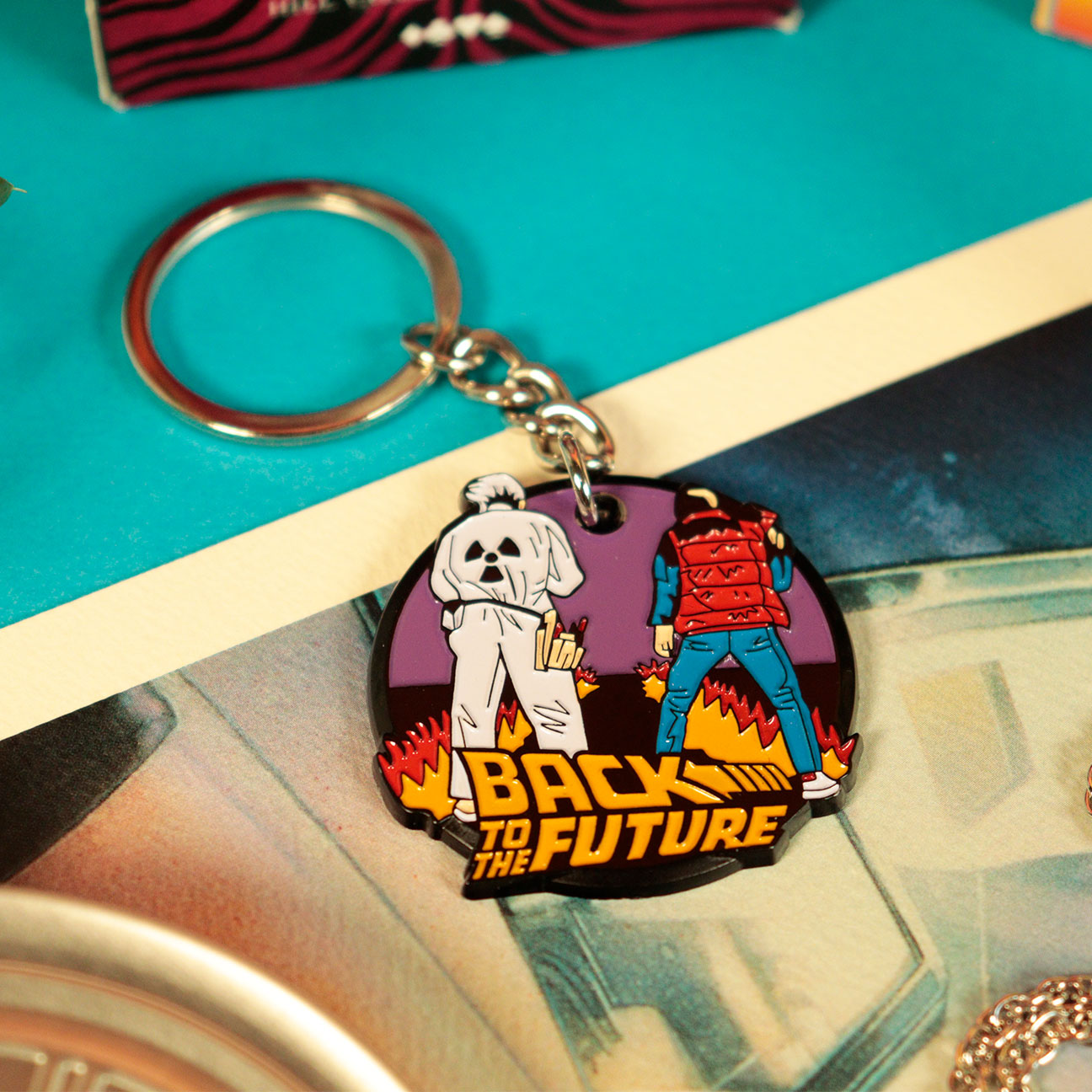 Back to the Future Limited Edition Doc Brown and Marty McFly Enamel Key Ring