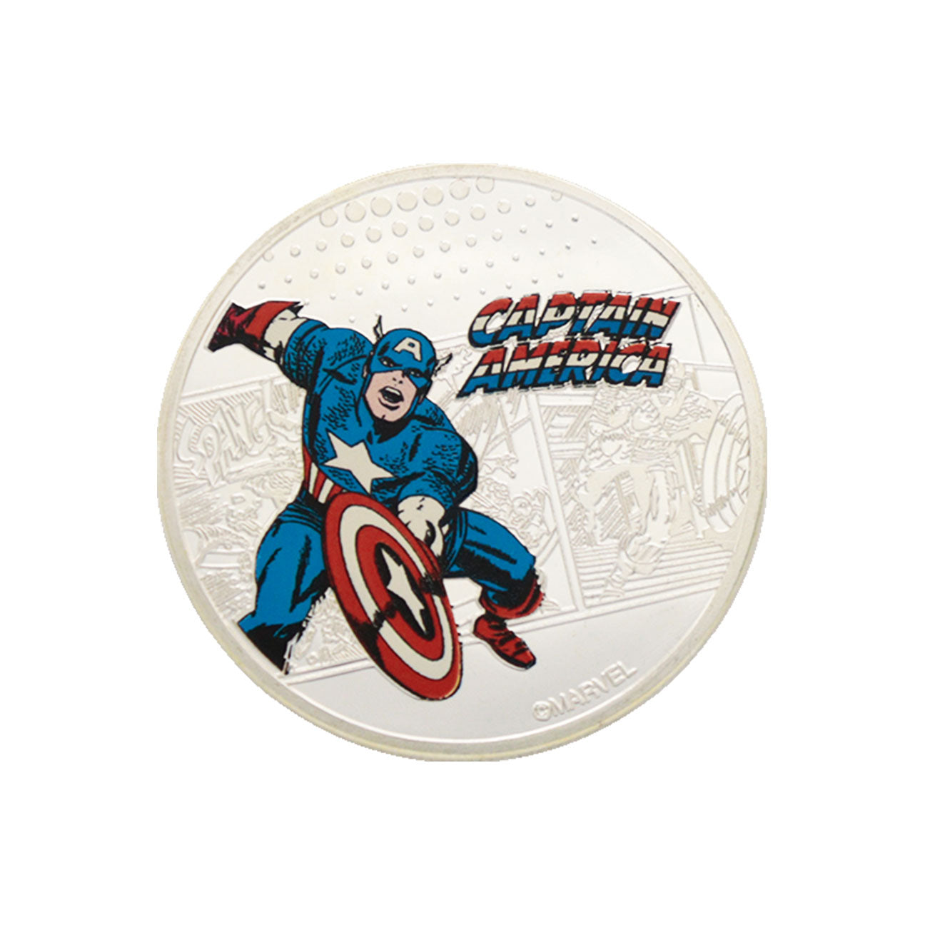 Marvel Comics Captain America .999 silver plated commemorative coin