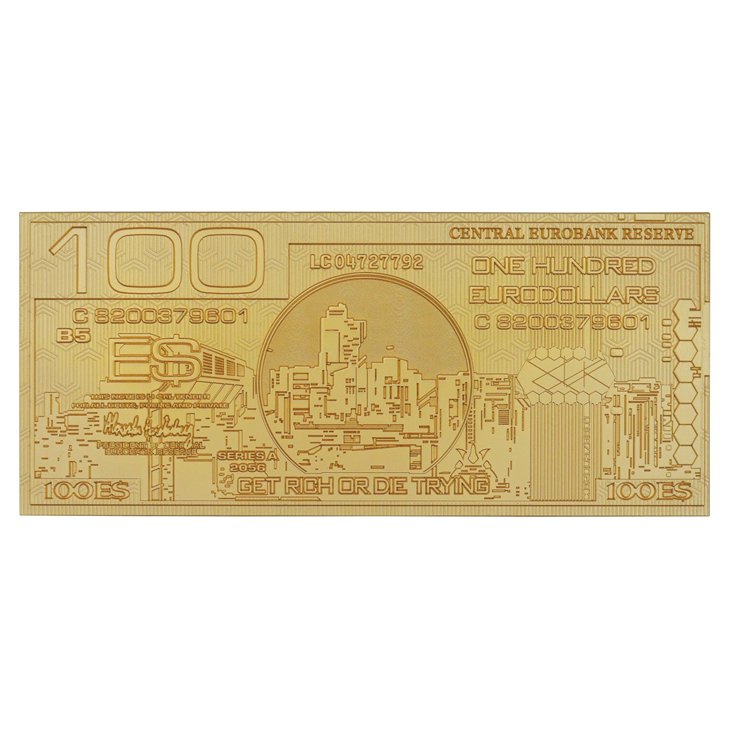 Cyberpunk 2077 24k Gold Plated Metal Eurodollar Replica