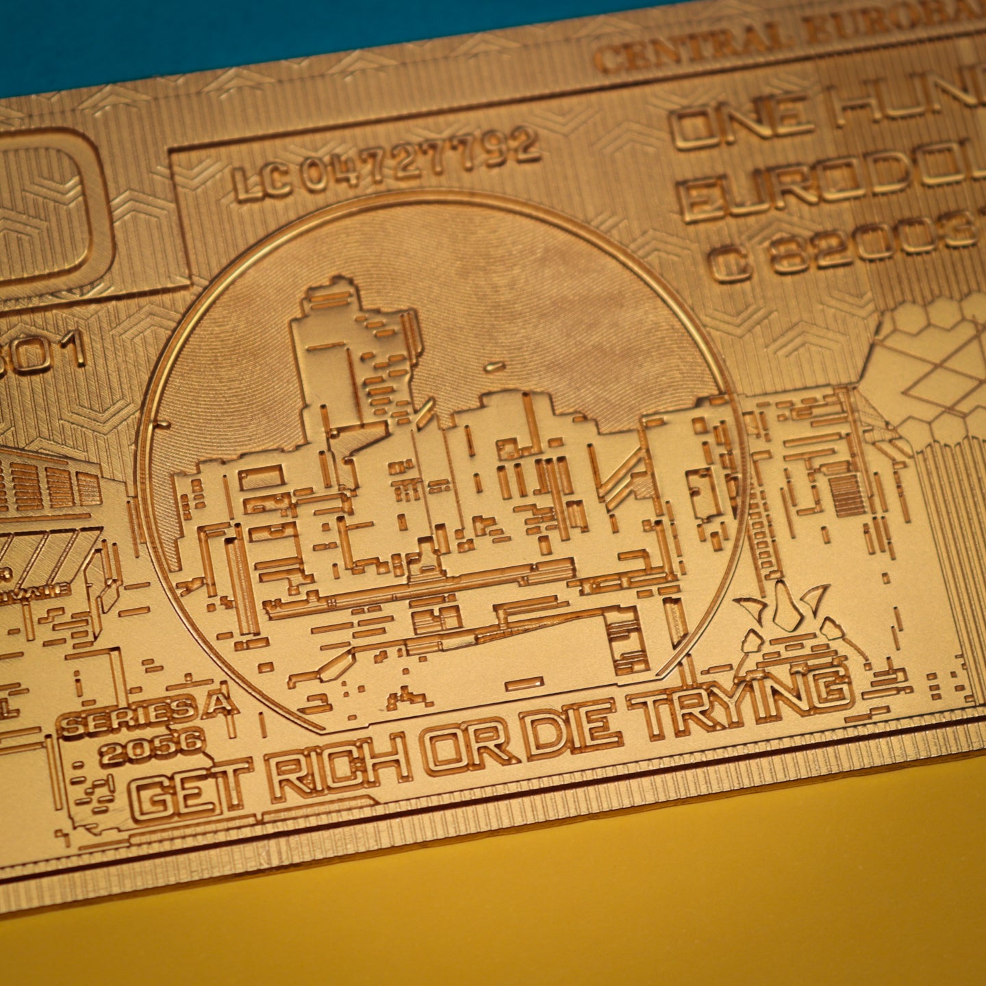 Cyberpunk 2077 24k Gold Plated Metal Eurodollar Replica