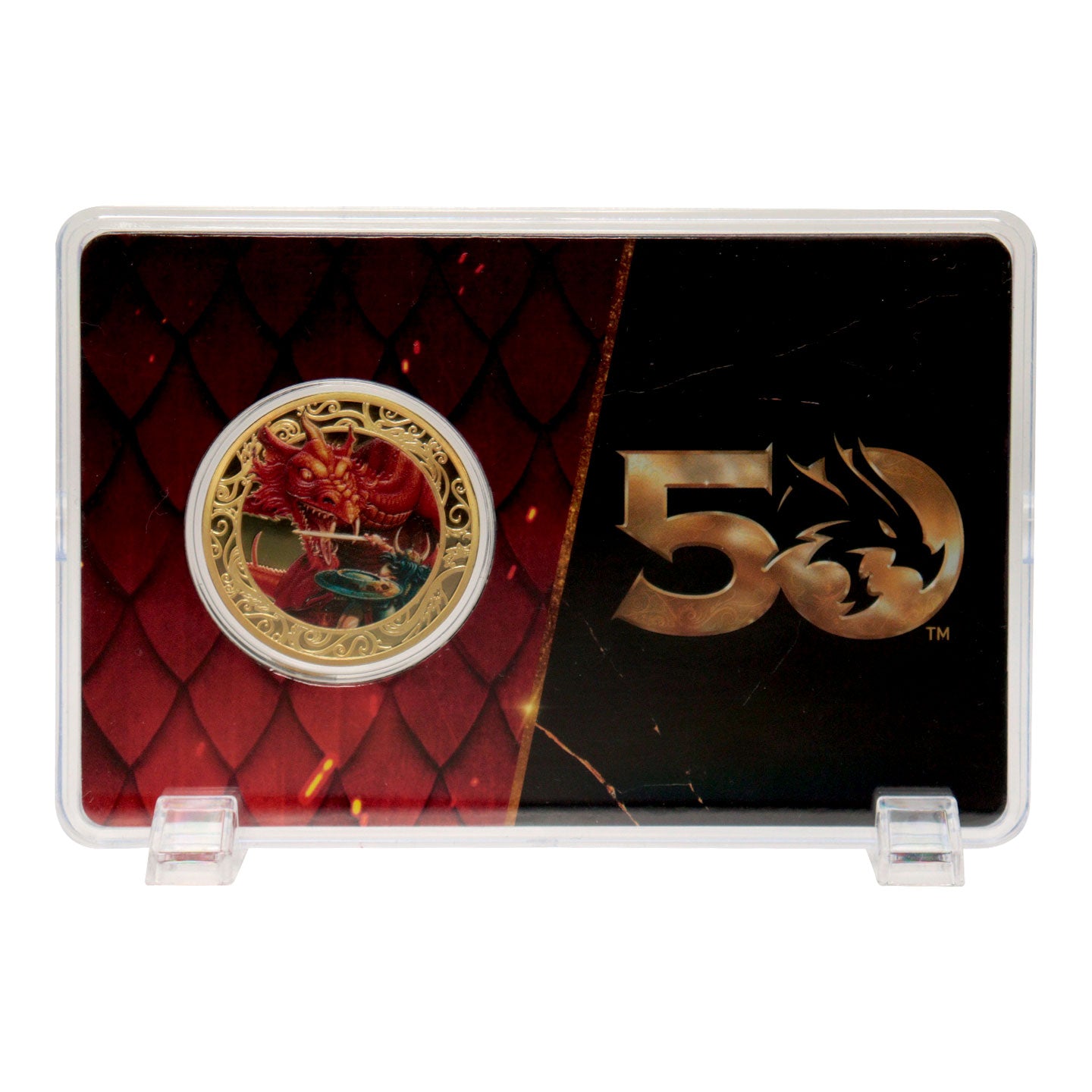 Dungeons & Dragons 50th Anniversary 24k Gold Plated Coin with Colour Print