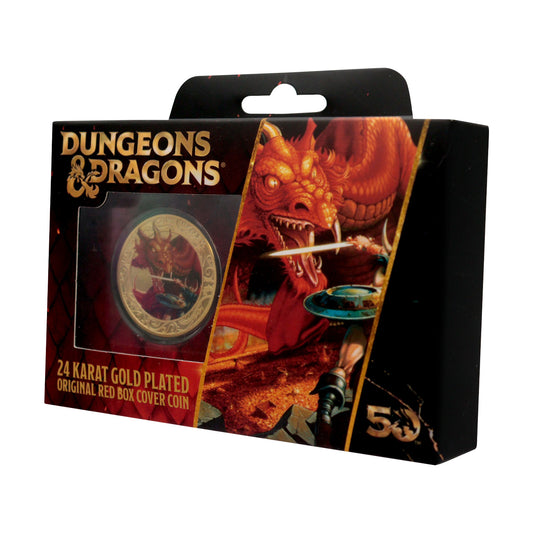 Dungeons & Dragons 50th Anniversary 24k Gold Plated Coin with Colour Print