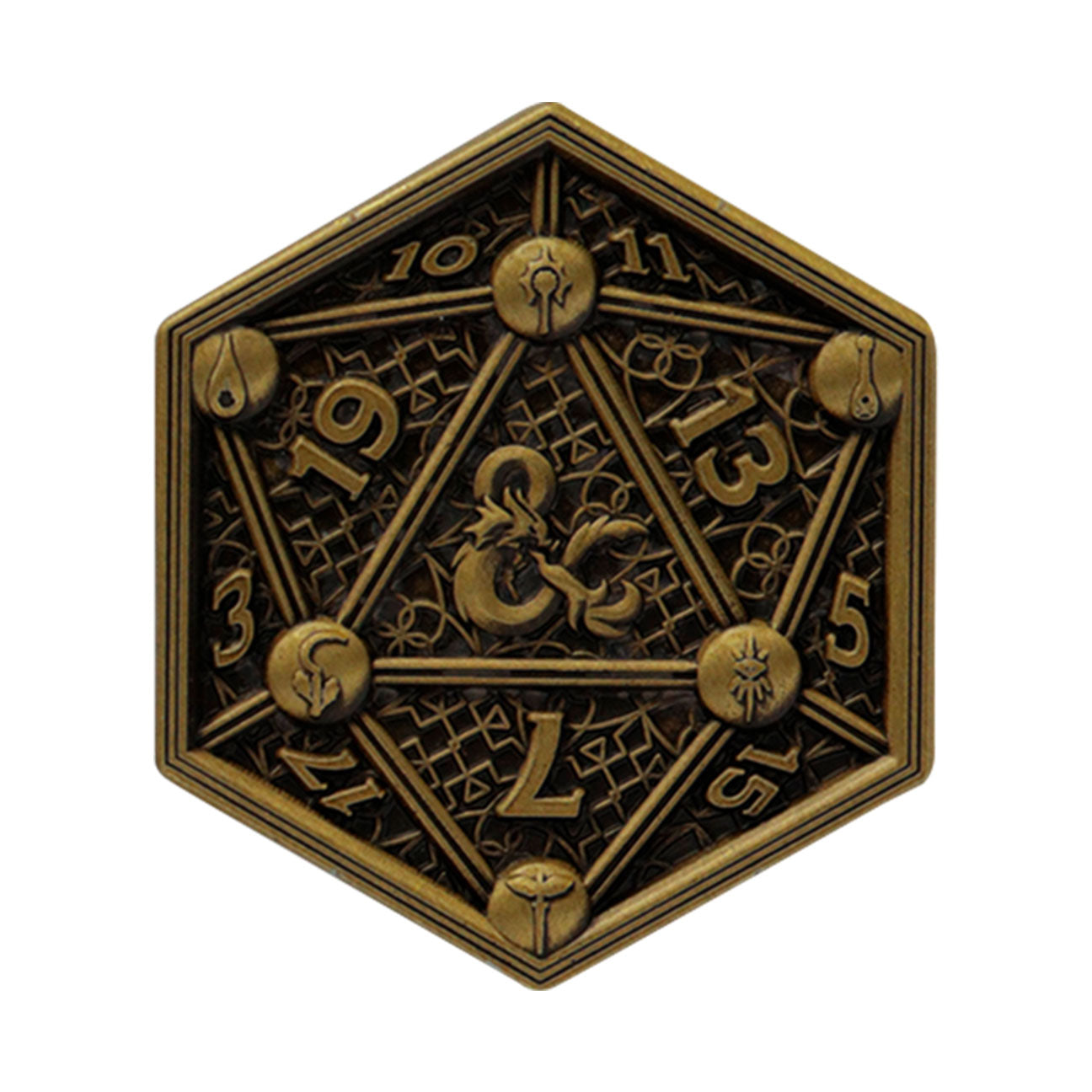 Dungeons Dragons Class Cards and D20 Flip Coin Fanattik