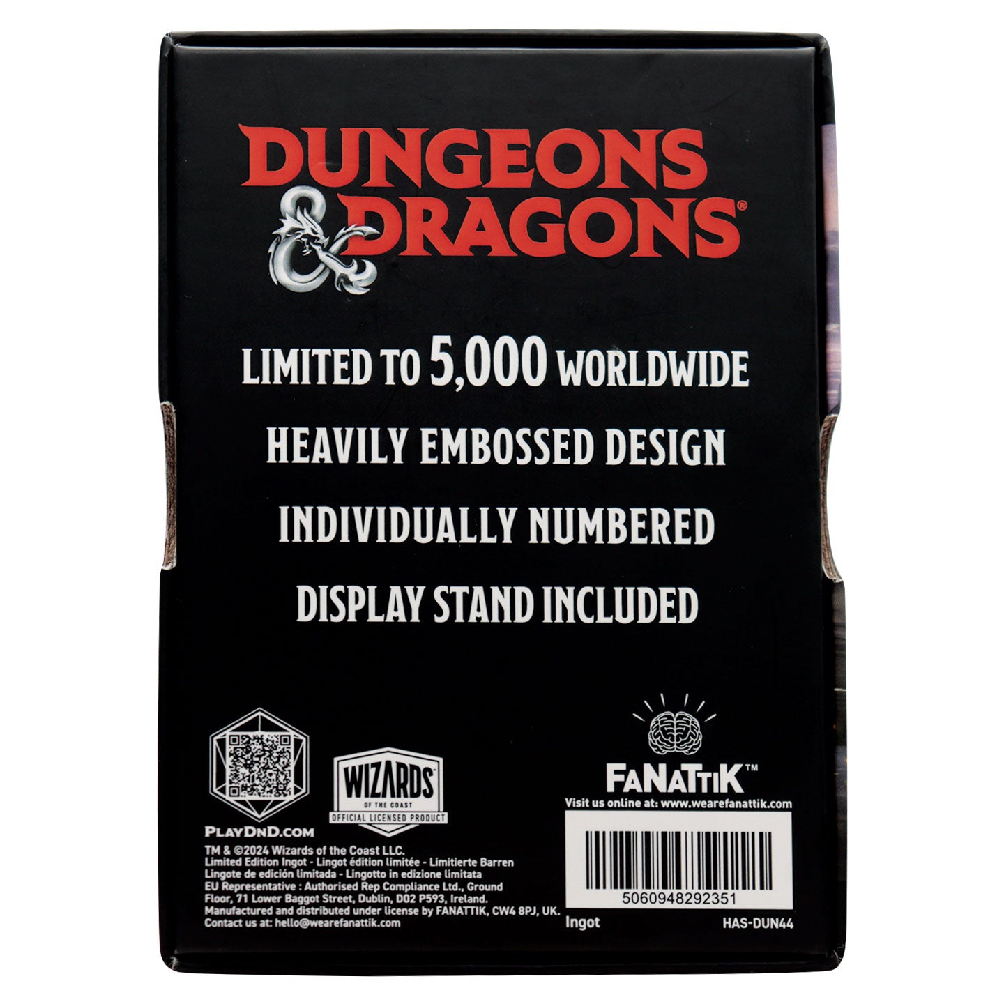 Dungeons & Dragons Mirabar Ingot Packaging Reverse