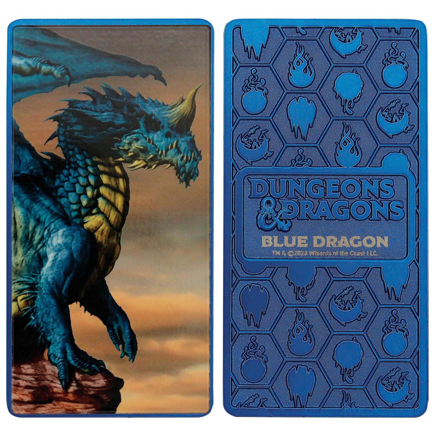 Dungeons & Dragons Chromatic Dragons Ingot Set Blue Dragon Close Up