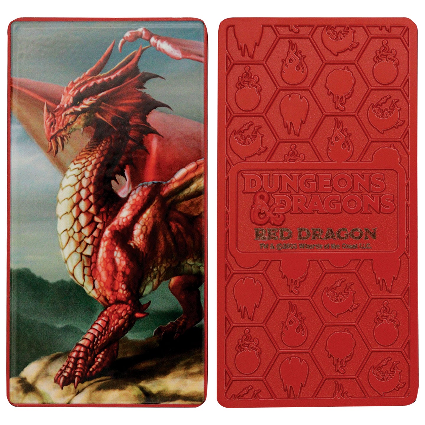 Dungeons & Dragons Chromatic Dragons Ingot Set Red Dragon Close Up