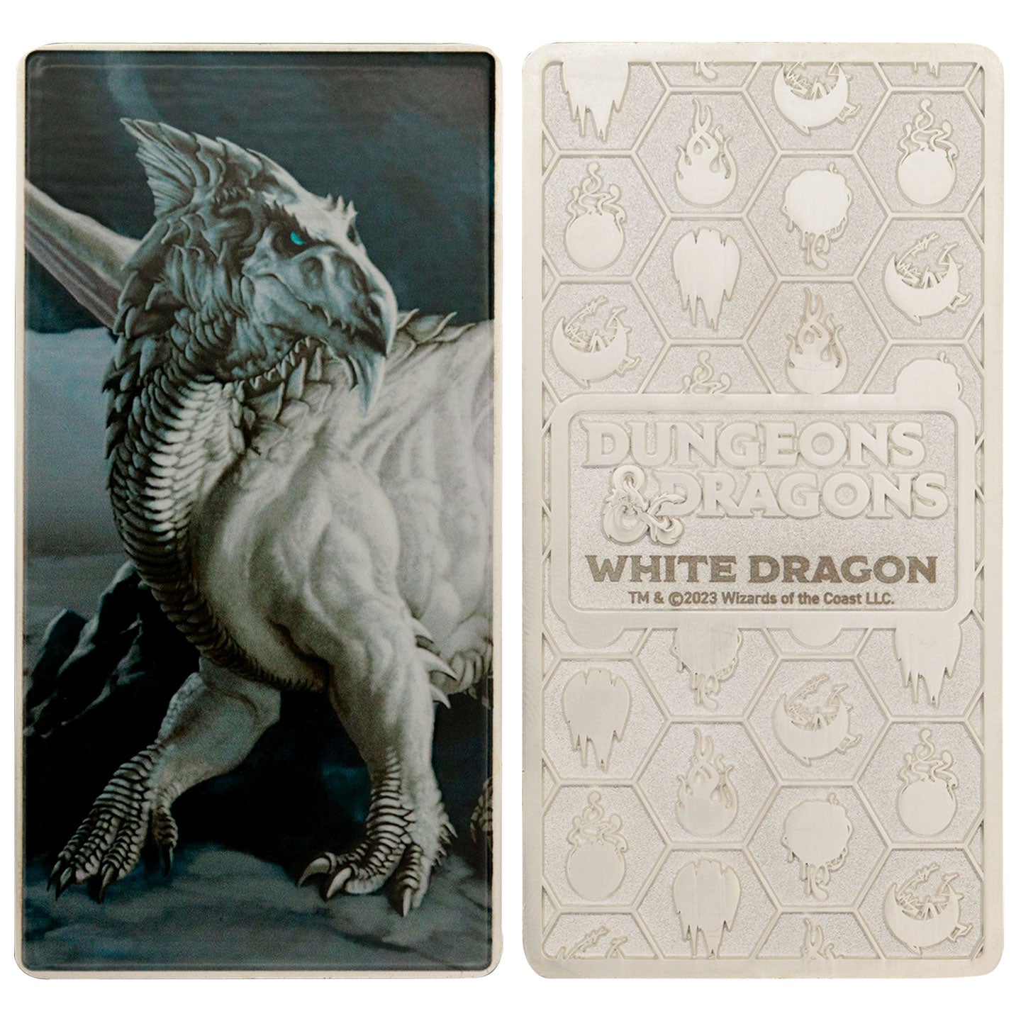 Dungeons & Dragons Chromatic Dragons Ingot Set White Dragon Close Up