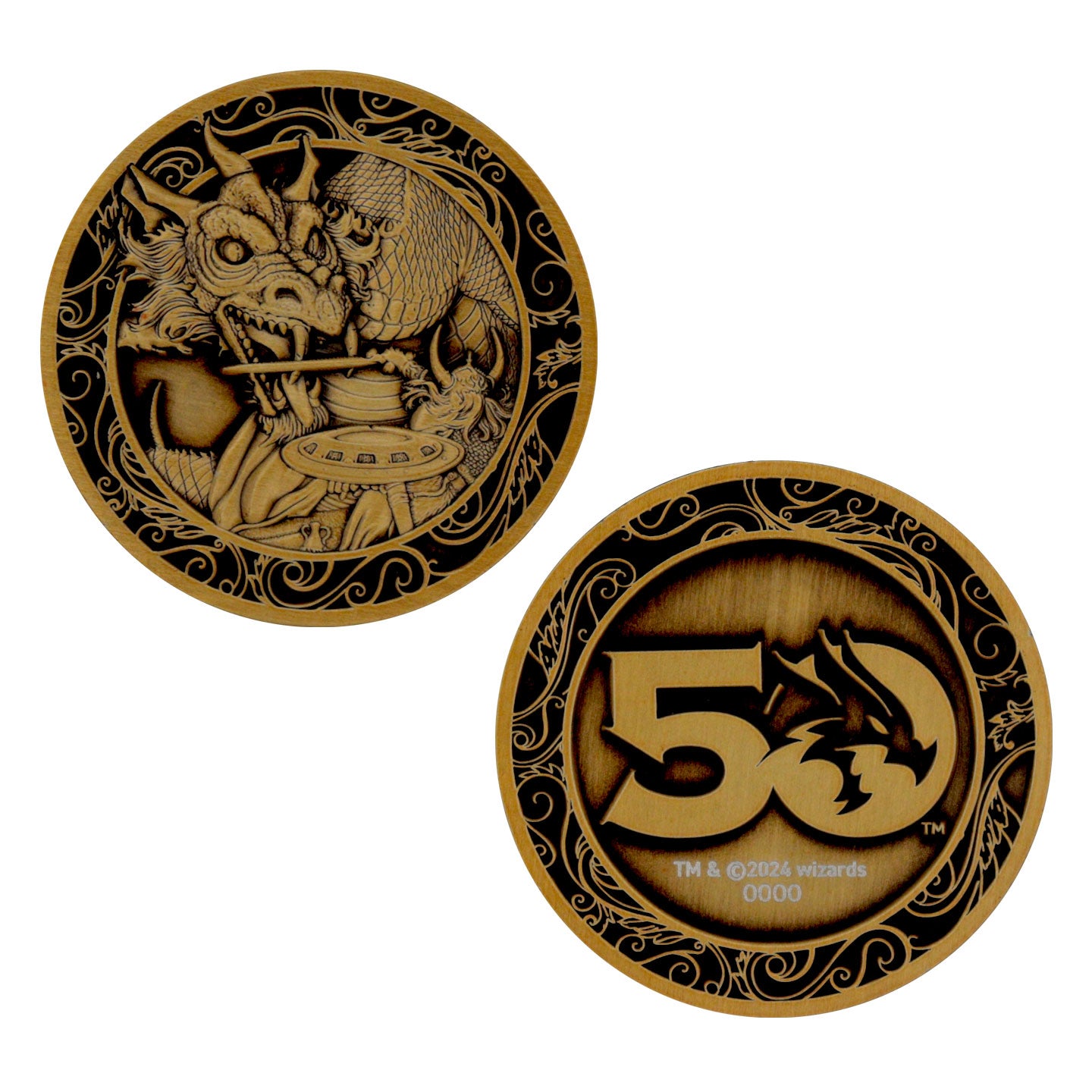 Dungeons & Dragons 50th Anniversary Antique Gold Collectible Coin