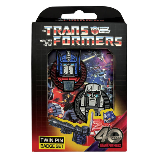 Transformers 40th Anniversary Twin Set of Pin Badges