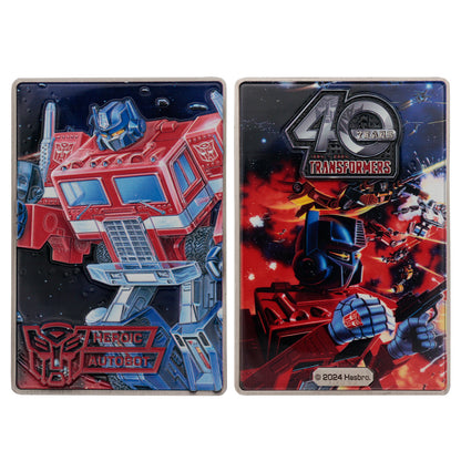 Transformers 40th Anniversary Autobots Collectible Metal Ingot