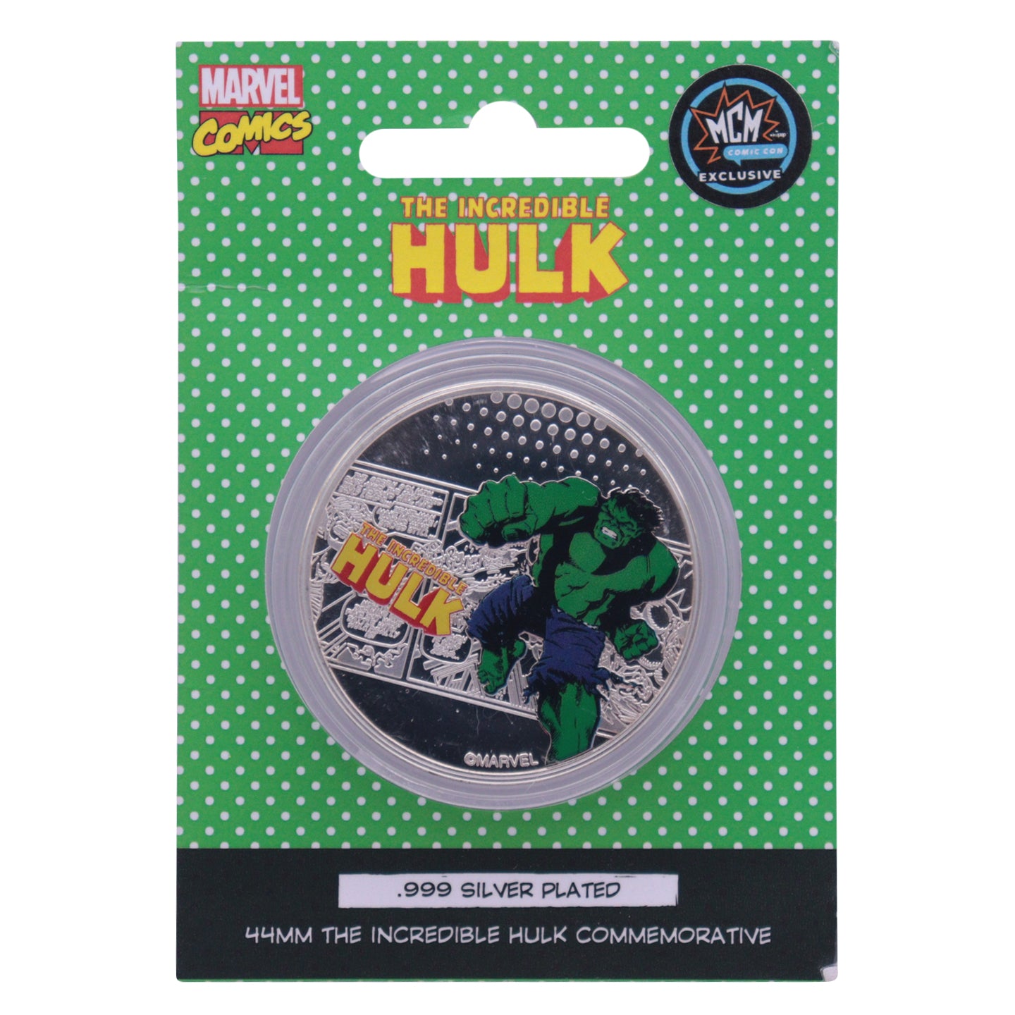 Marvel Limited Edition .999 Silver Plated Hulk Collectible Coin – Fanattik