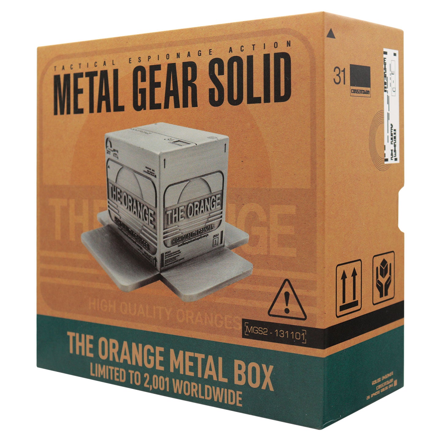 Metal Gear Solid 2 Replica Cardboard Box Packaging 