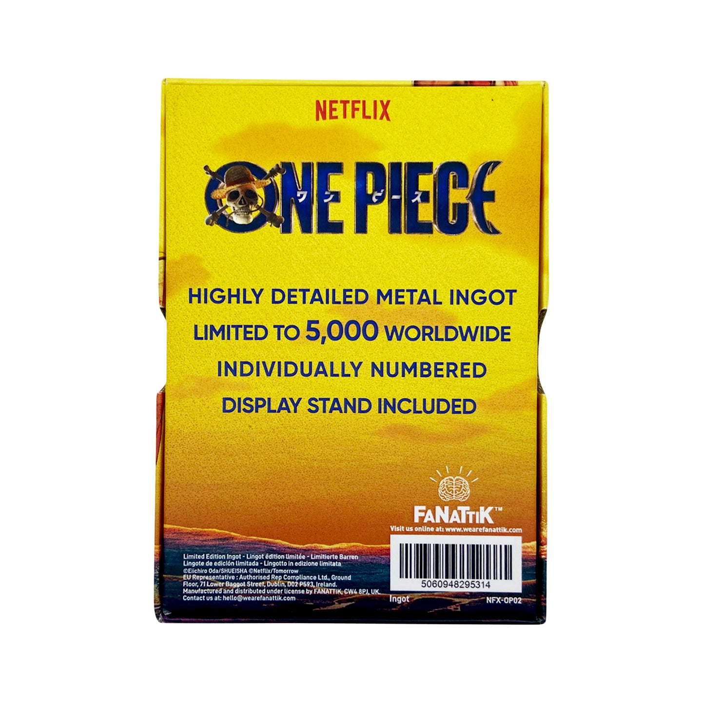 One Piece Limited Edition Wanted Poster Ingot Packaging Reverse