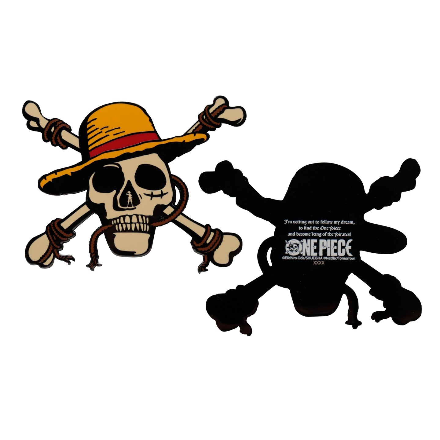 One Piece Limited Edition Jolly Roger Medallion Front and Back