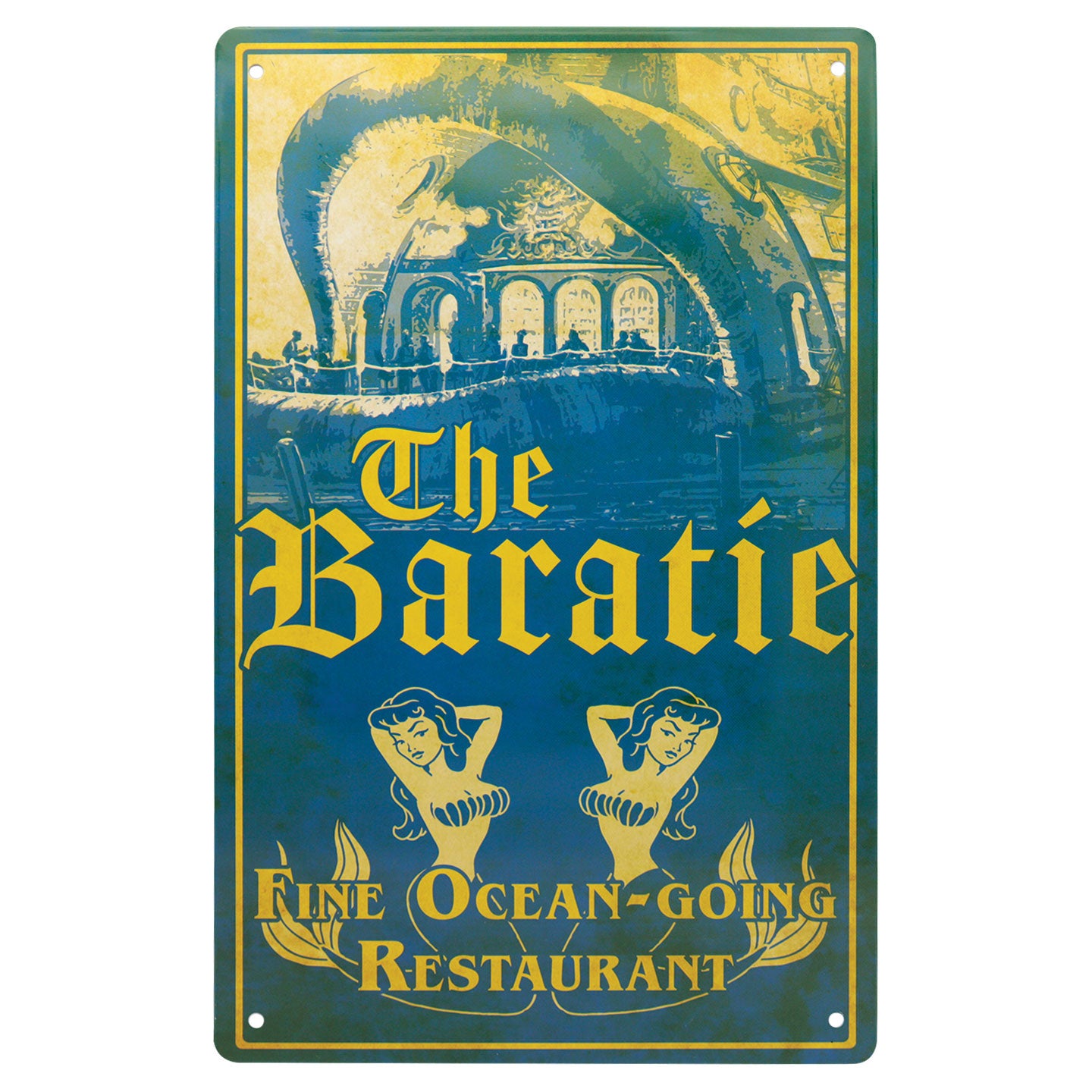 One Piece Set of 3 Tin Signs The Baratie Fine Ocean-Going Restaurant