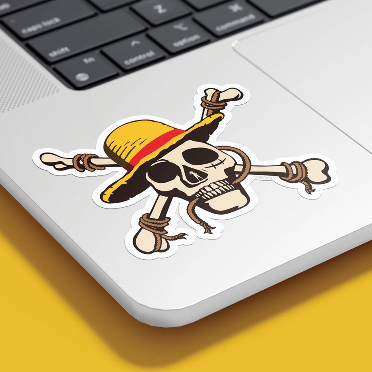 One Piece Tech Decal Stickers Close Up Lifestyle