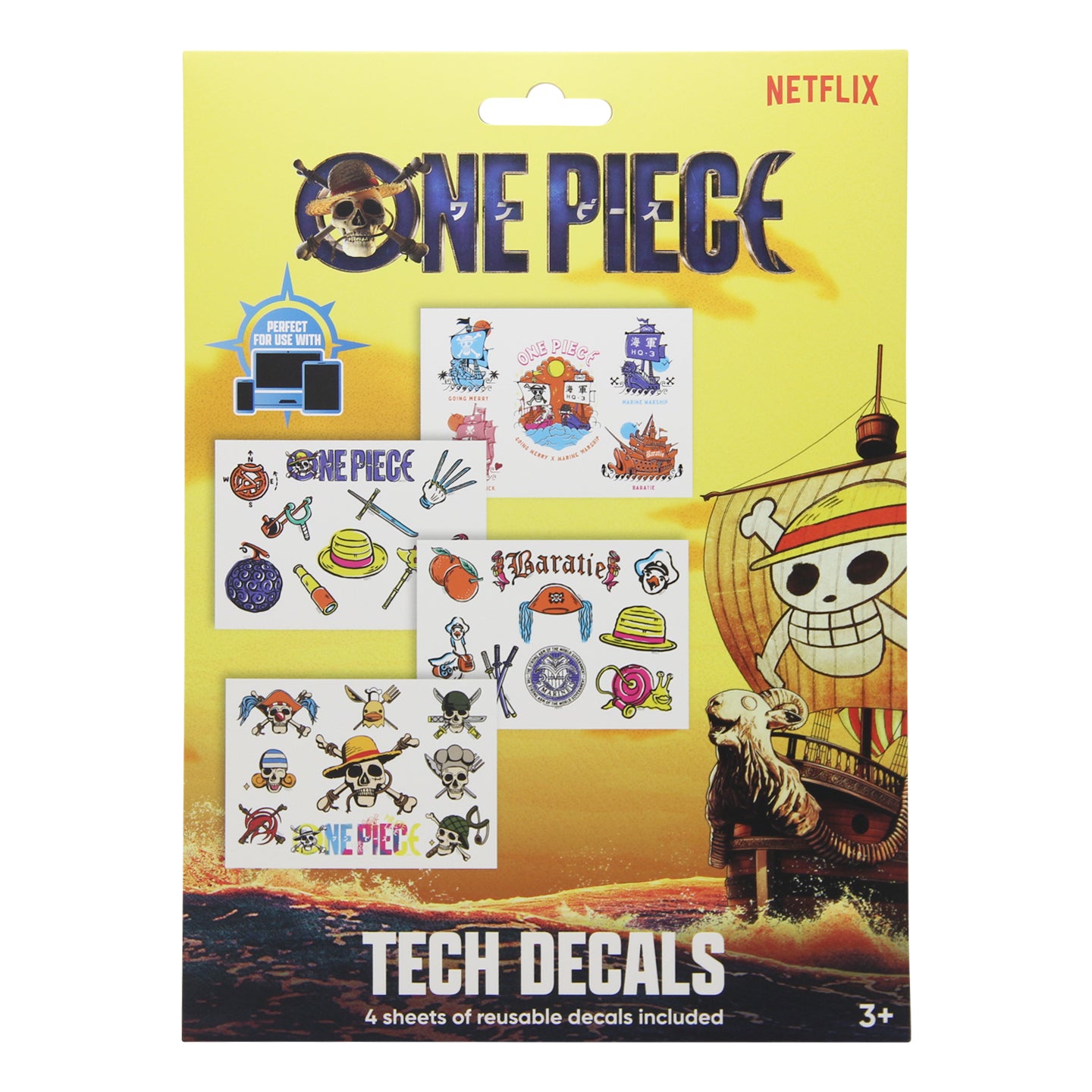 One Piece Tech Decal Stickers Packaging