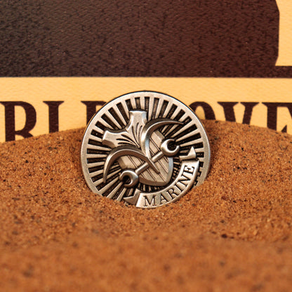 One Piece Limited Edition Marine Pin Badge Lifestyle Angled