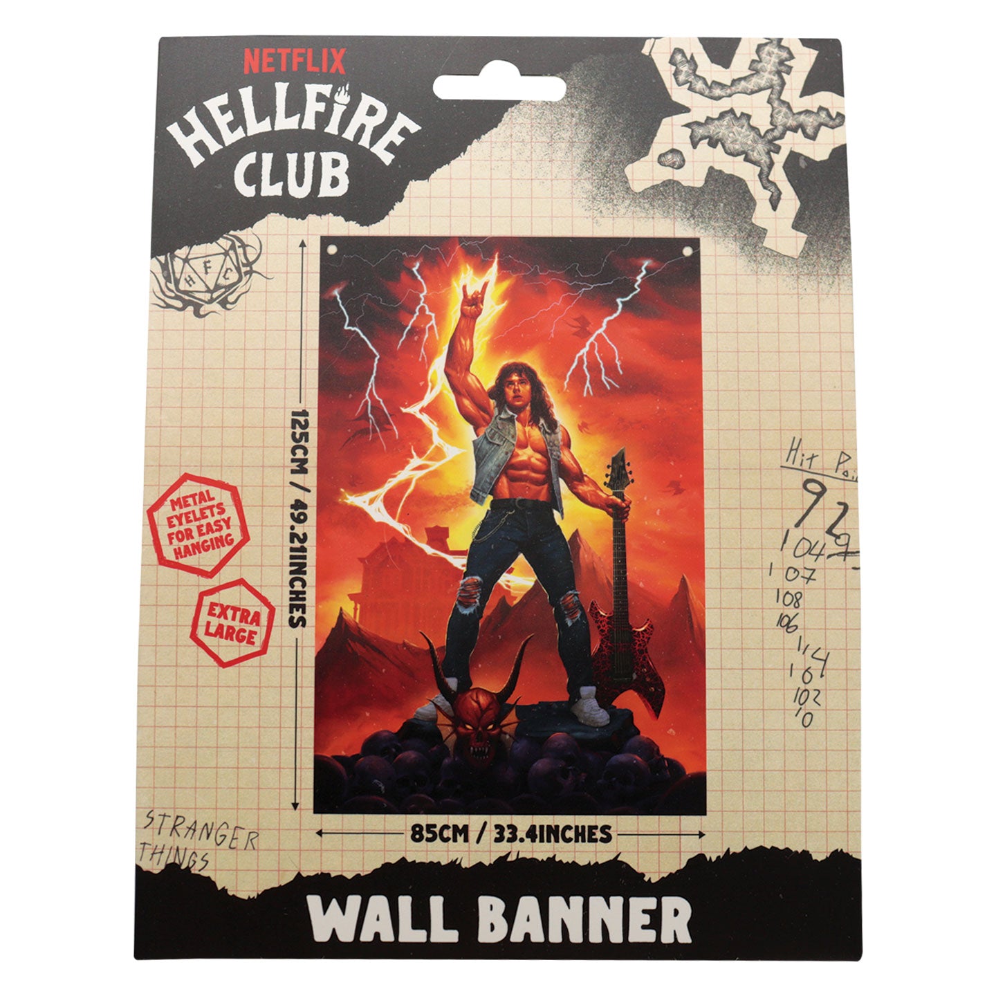 Stranger Things Eddie Munson Wall Banner Packaging Front