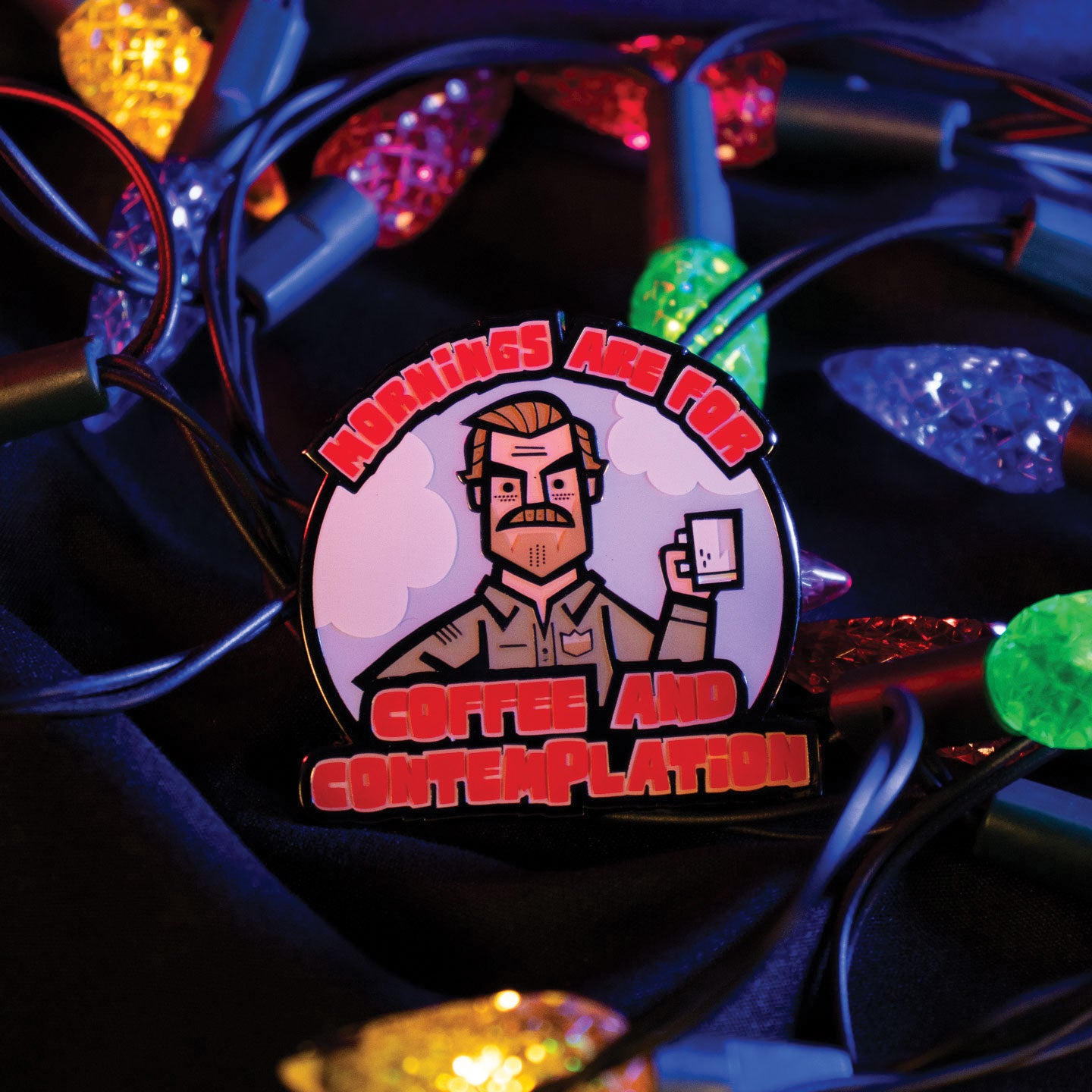 Stranger Things Hopper Pin Badge Lifestyle