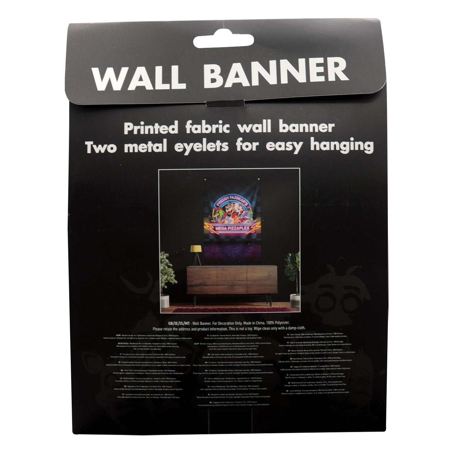 Five Nights at Freddy's Wall Banner Packaging Reverse