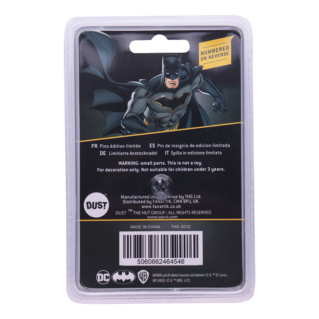 DC Comics Batman limited edition enamel pin badge