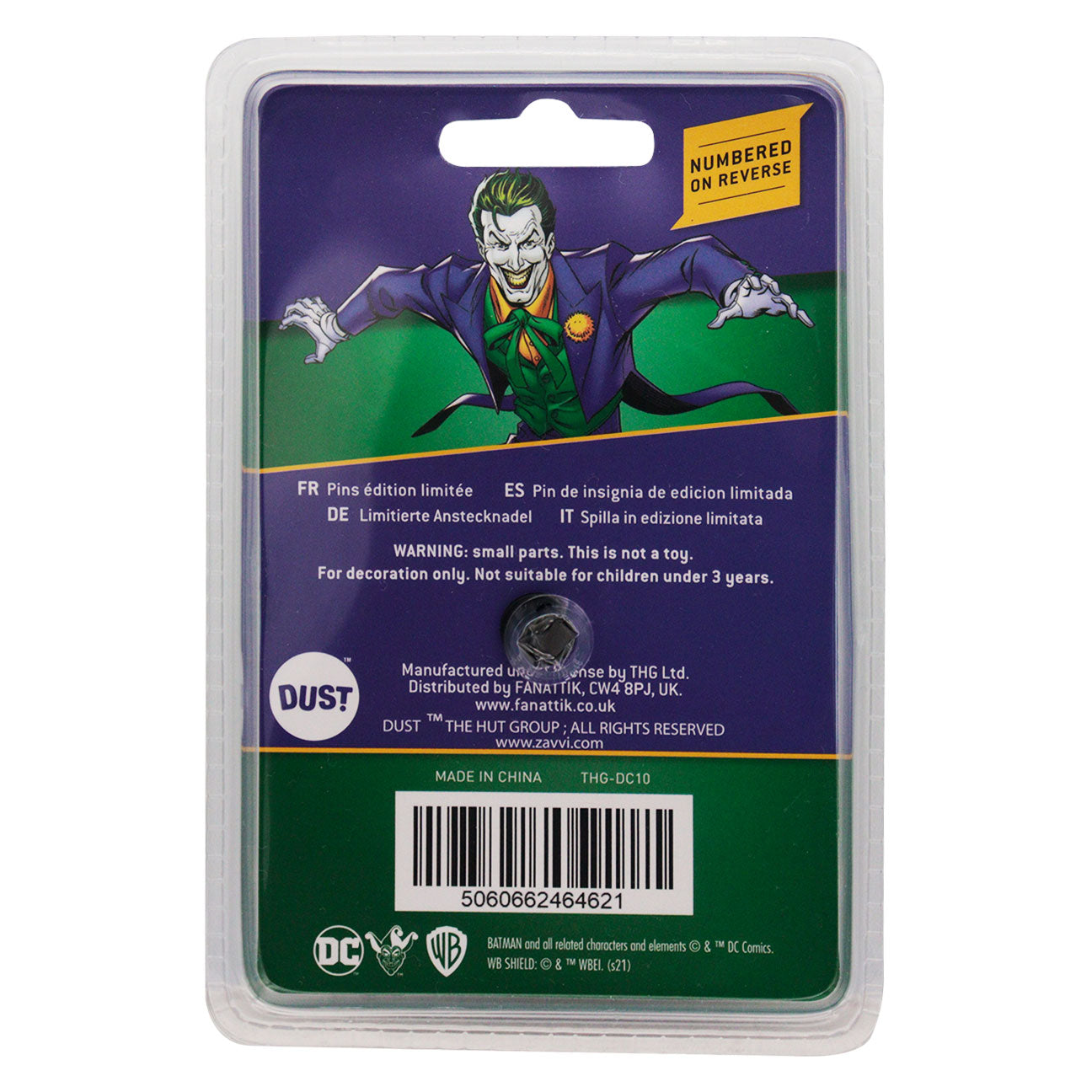 DC The Joker Limited Edition Enamel Pin Badge from Fanattik