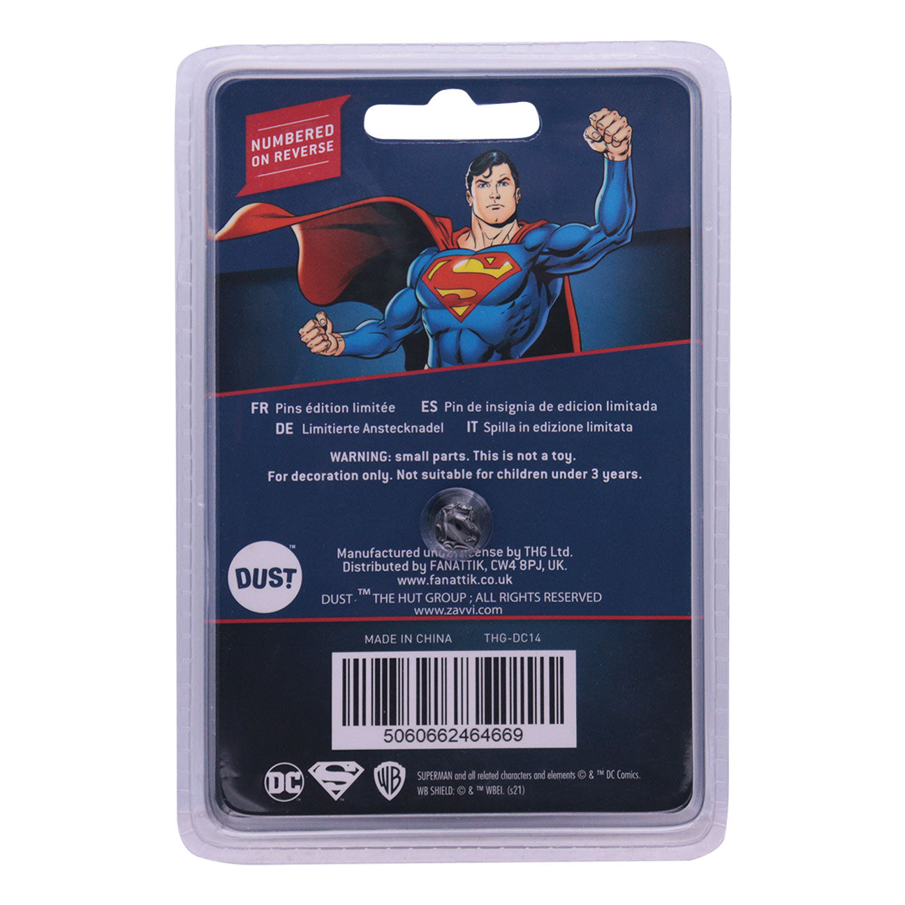 DC Comics Superman Limited Edition Metal Enamel Pin Badge
