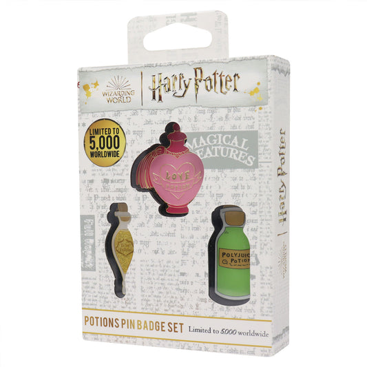 Harry Potter Limited Edition Set of 3 Enamel Potions Pin Badge Set