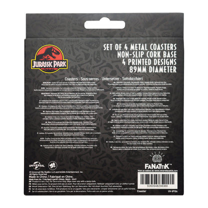 Jurassic Park Printed Drinks Coaster Packaging Reverse 