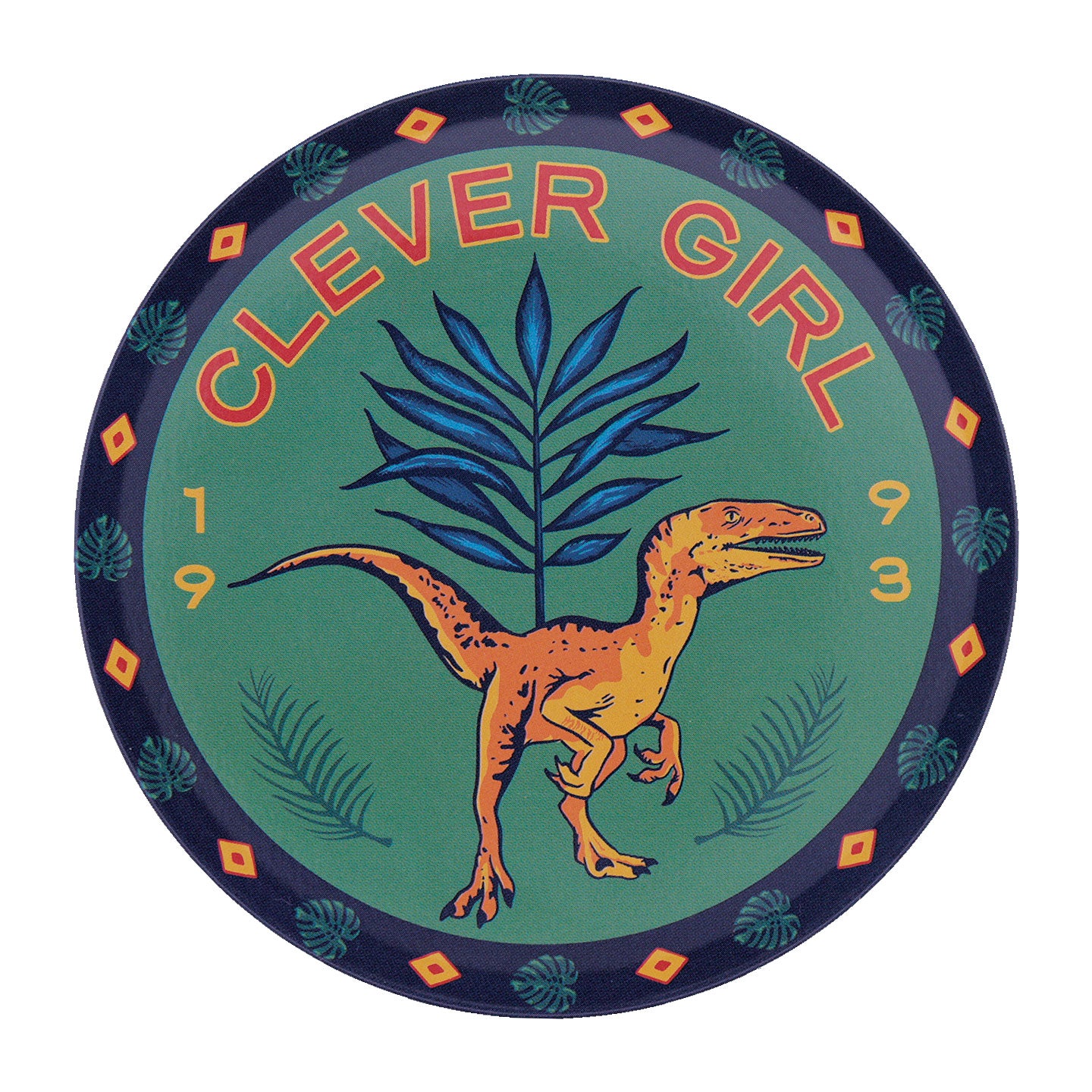 Jurassic Park Printed Drinks Coaster Clever Girl