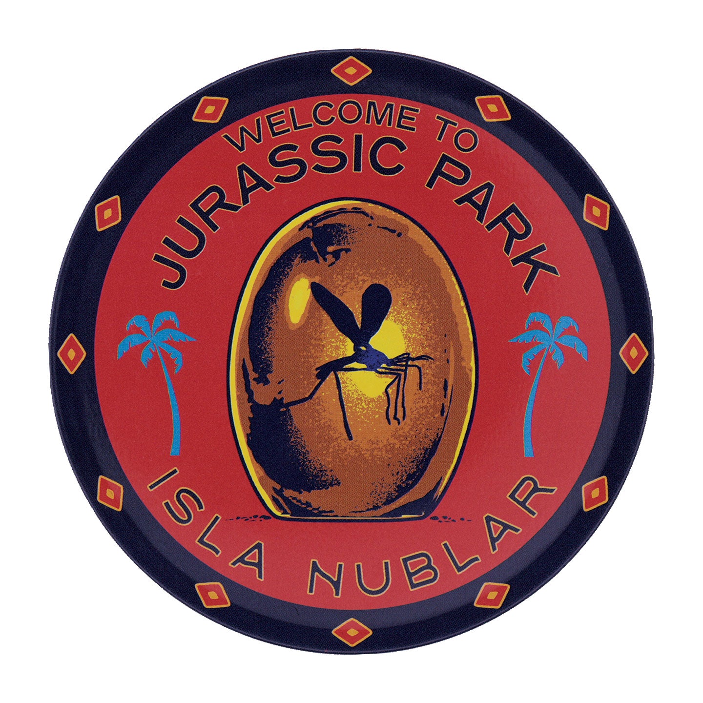 Jurassic Park Printed Drinks Coasters Red