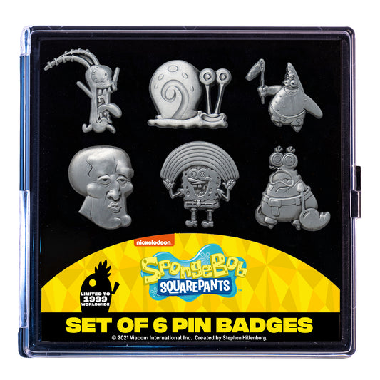 SpongeBob SquarePants set of 6 pin badges from Fanattik