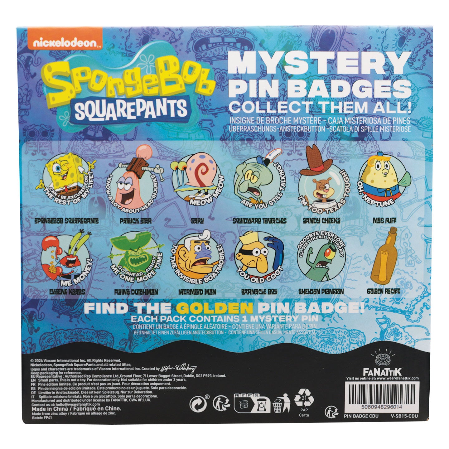 SpongeBob SquarePants Mystery Pins CDU