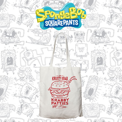 SpongeBob SquarePants Krabby patties design tote bag from Fanattik