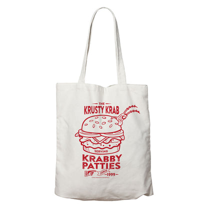 SpongeBob SquarePants Krabby patties design tote bag from Fanattik