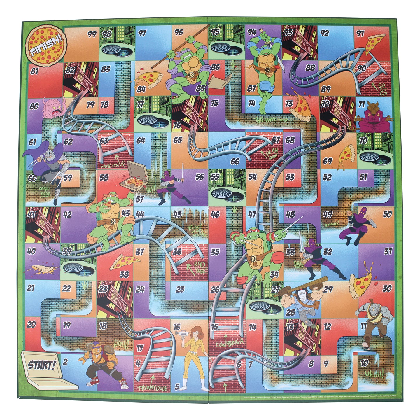 Teenage Mutant Ninja Turtles Sewers and Ladders Radical Edition Board Game