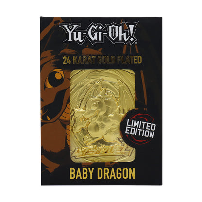 Yu-Gi-Oh! Limited Edition 24k Gold Plated Baby Dragon Metal Card