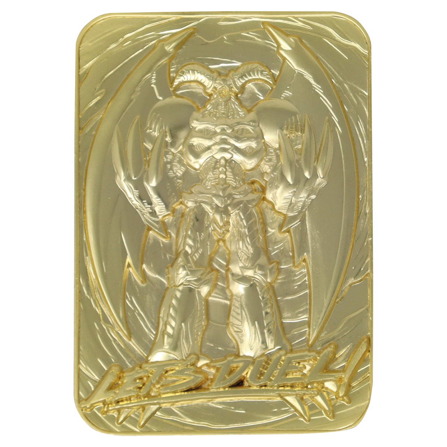 Yu-Gi-Oh! Limited Edition 24k Gold Plated Summoned Skull Metal Card Close Up