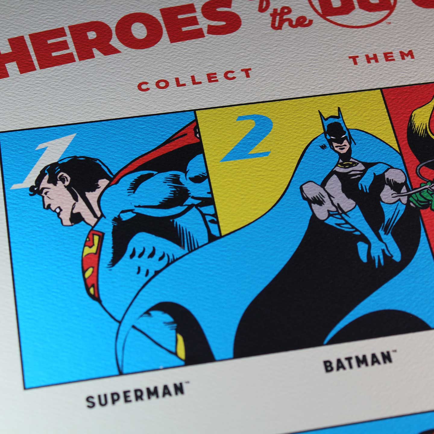 DC 90th Anniversary Heroes A3 Art print