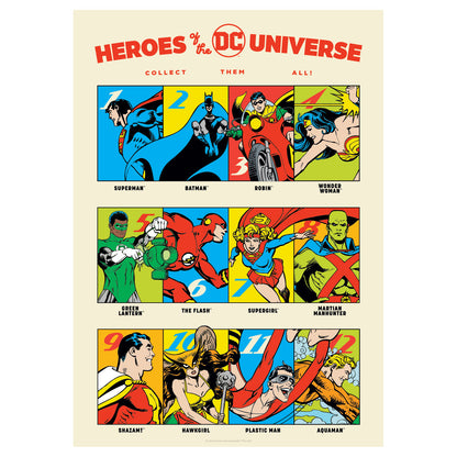 DC 90th Anniversary Heroes A3 Art print